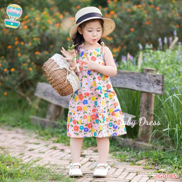 Váy hoa dây buộc cổ