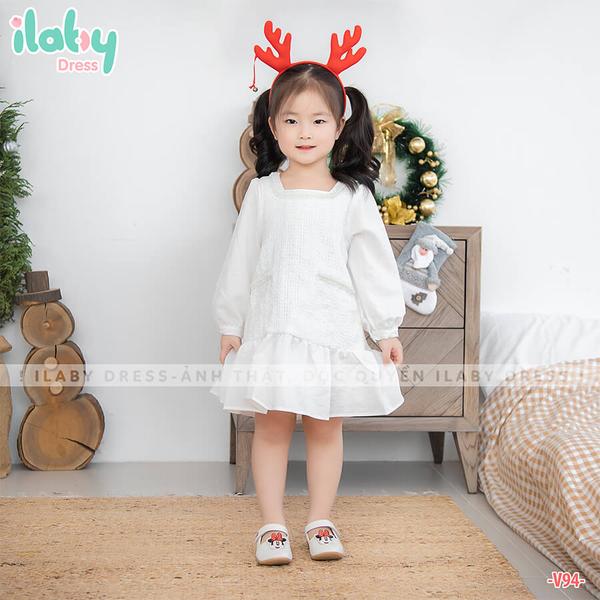 Váy đuôi cá dạ tweed phối ngọc