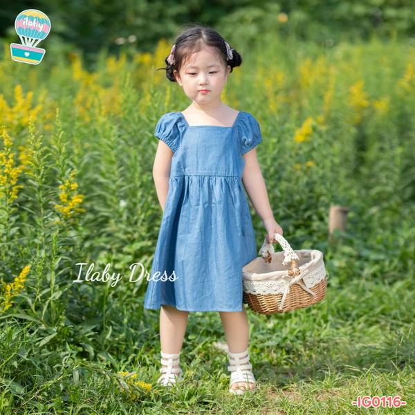 Váy bò nơ thân sau