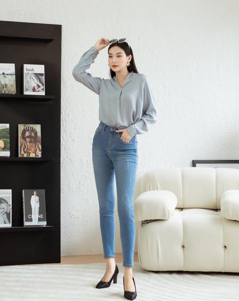 Quần Jean Skinny xước nhẹ