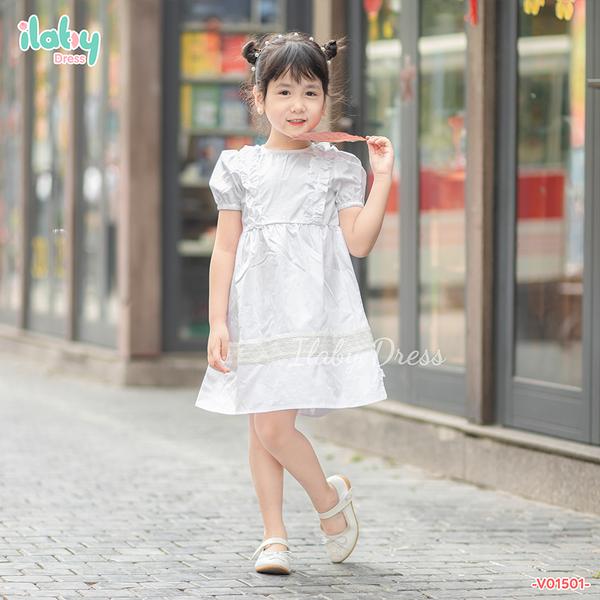 Váy phối bèo tay bồng