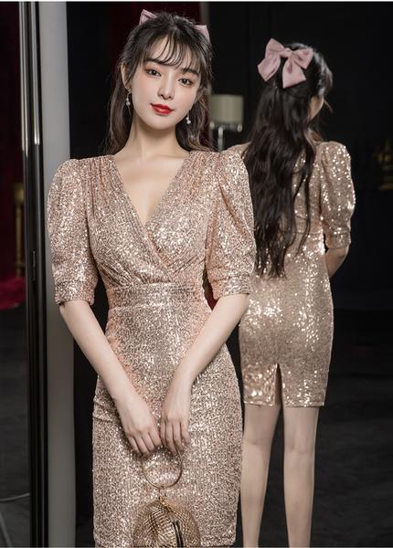 Đầm dự tiệc kim sa body