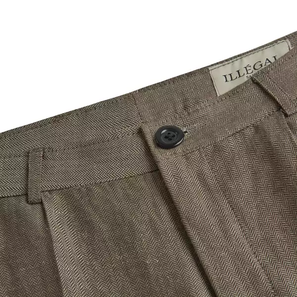 HURRINGBONE WOOL TROUSER 