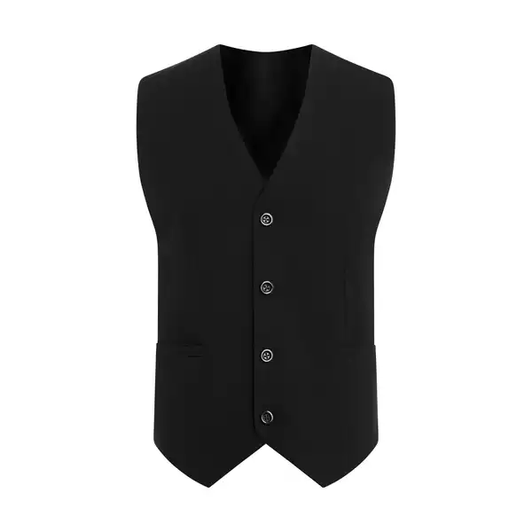 BLACK V NECK WAISTCOAT