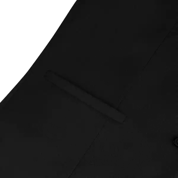 BLACK V NECK WAISTCOAT