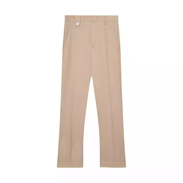 CUFF WIDE-LEG FLARED PANTS