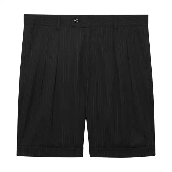 TWO-TUCK PINSTRIPE SHORT