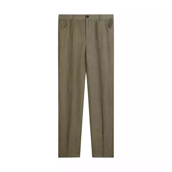 HURRINGBONE WOOL TROUSER 