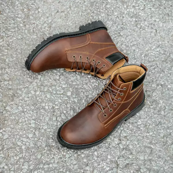 Boots cổ cao da thật CS624