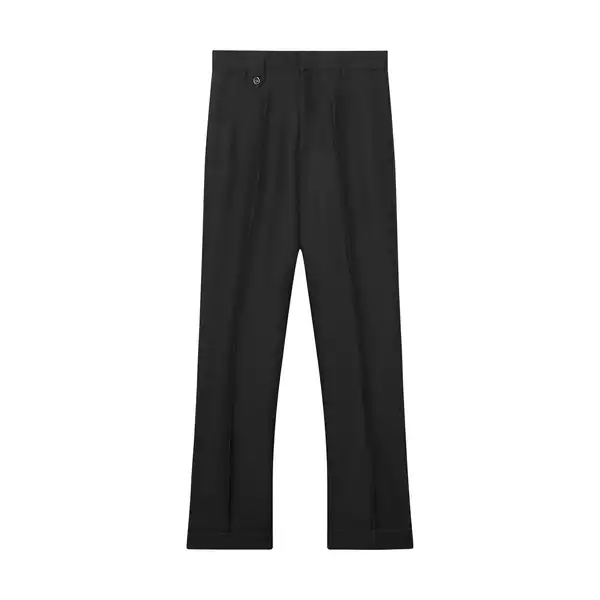 CUFF WIDE-LEG FLARED PANTS
