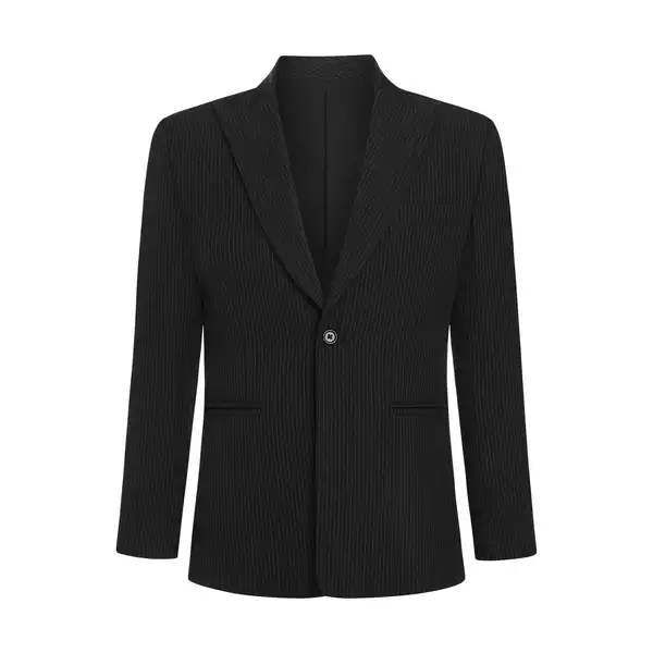 SINGLE-BREASTED PINSTRIPE JACKET