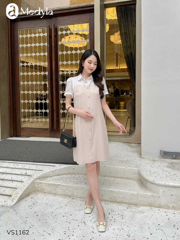 Mẫu đầm đẹp 💝FREESHIP💝 giảm 20k khi nhập [DAMDEP] Đầm suông lệch vai  V1274 | Shopee Việt Nam