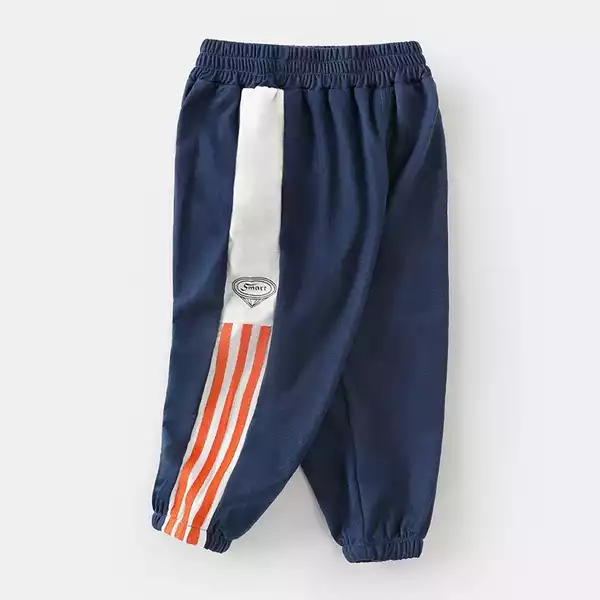 Quần dài bé trai size đại 1 2 3 4 5 6 7 tuổi Magickids kẻ sọc bo gấu cho trẻ em đi học đi chơi Quần áo trẻ em QD22006