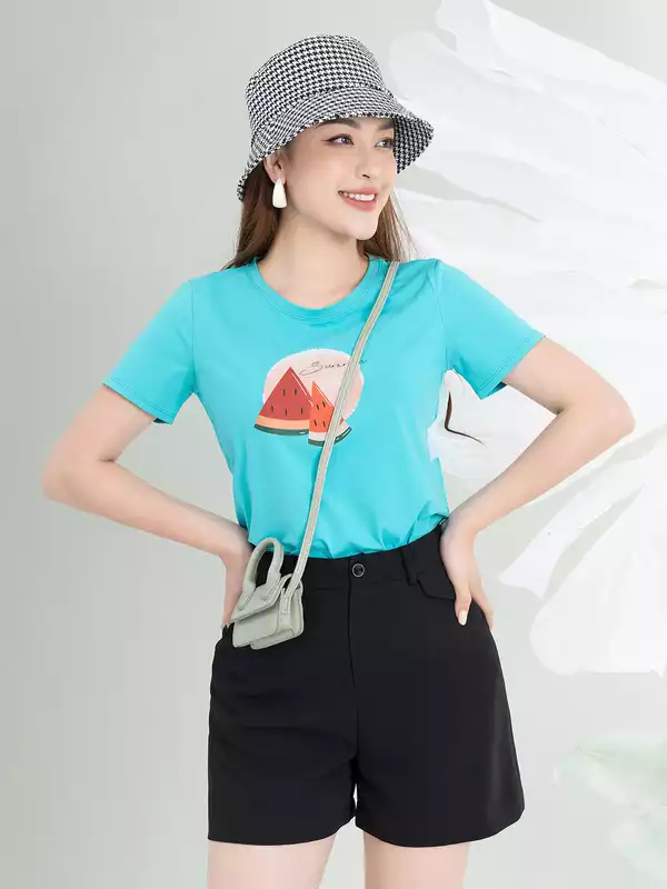 Áo phông nữ in hình dưa hấu