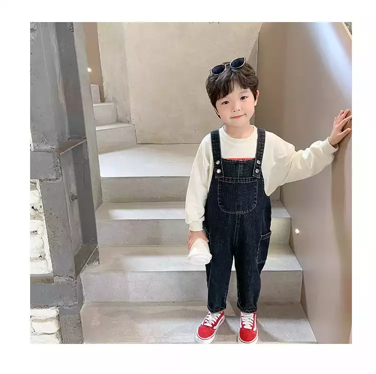 Quần yếm cho bé Magickids chất jean Hàn Quốc dáng dài cho bé đi học đi chơi Quần áo trẻ em mẫu mới QY22002