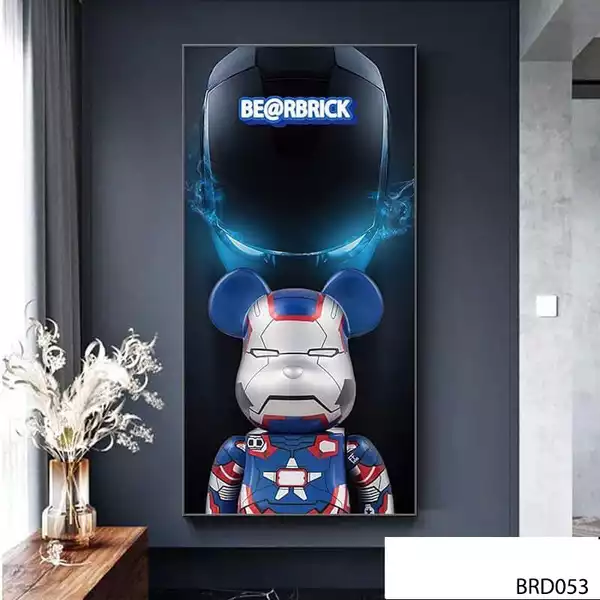 Bộ tranh tráng gương Bear brick 3