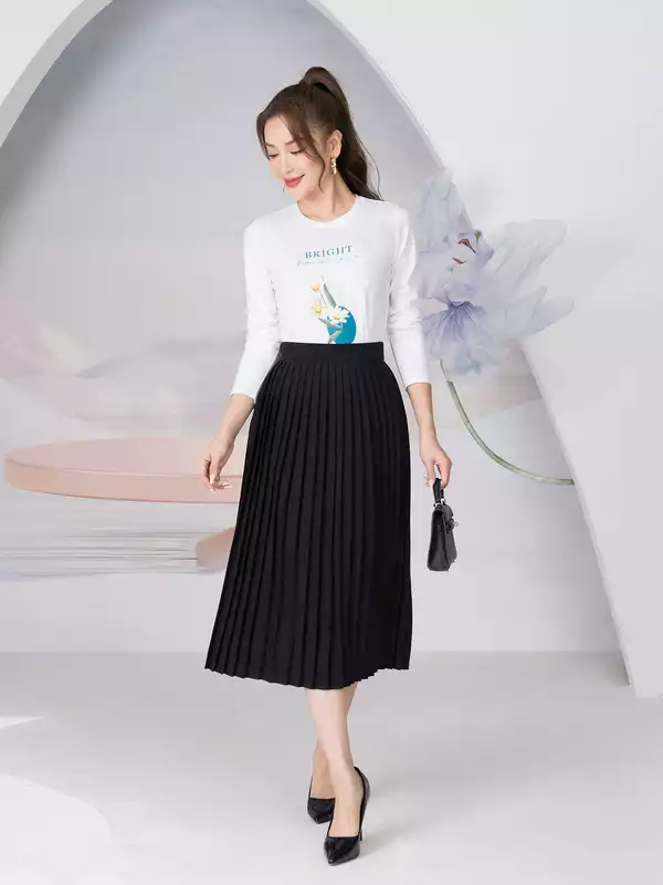 Áo thun nữ dài tay in hình hoa cúc Bright