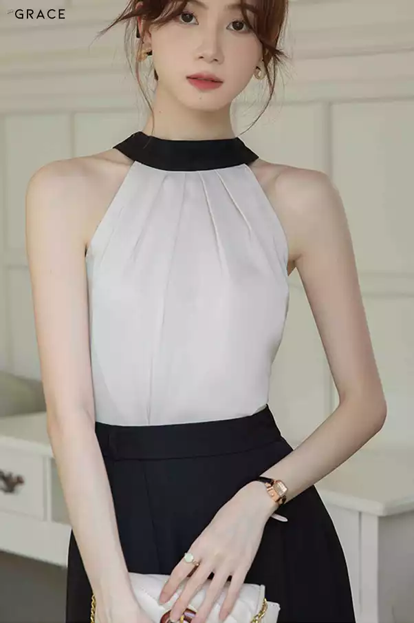 Product image - Sơ mi yếm lụa nữ - SM052