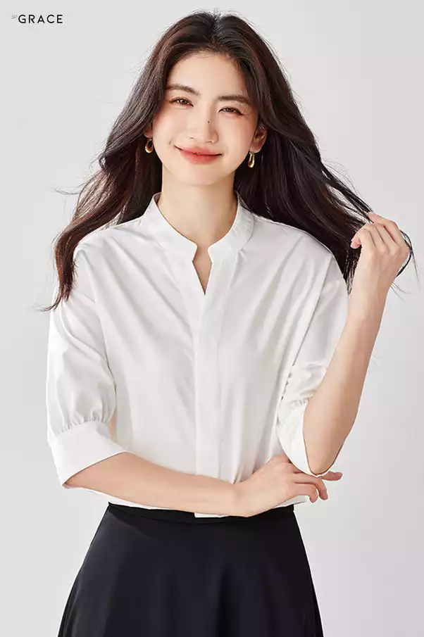 Product image - Sơ mi lụa tay lỡ De Grace - SM059