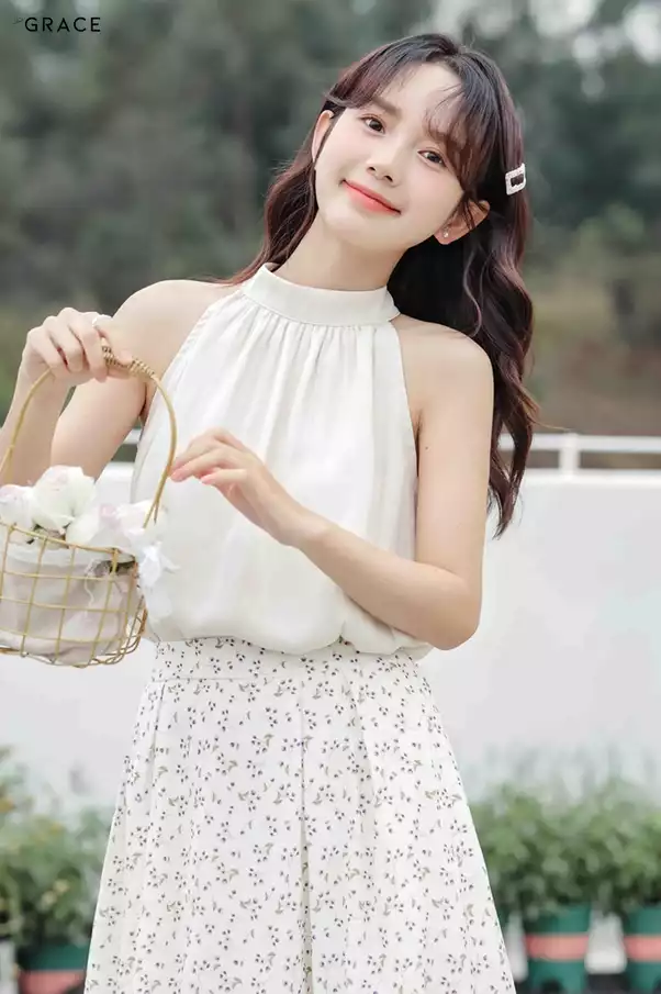 Product image - Sơ mi yếm chất lụa Hàn - SM049