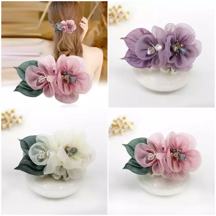 KT30- Kẹp tóc đính hoa Hàn Quốc