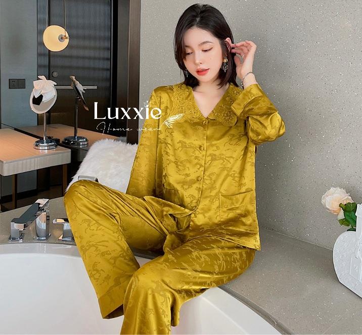 N93 Pijama lụa gấm hoàng mã_0