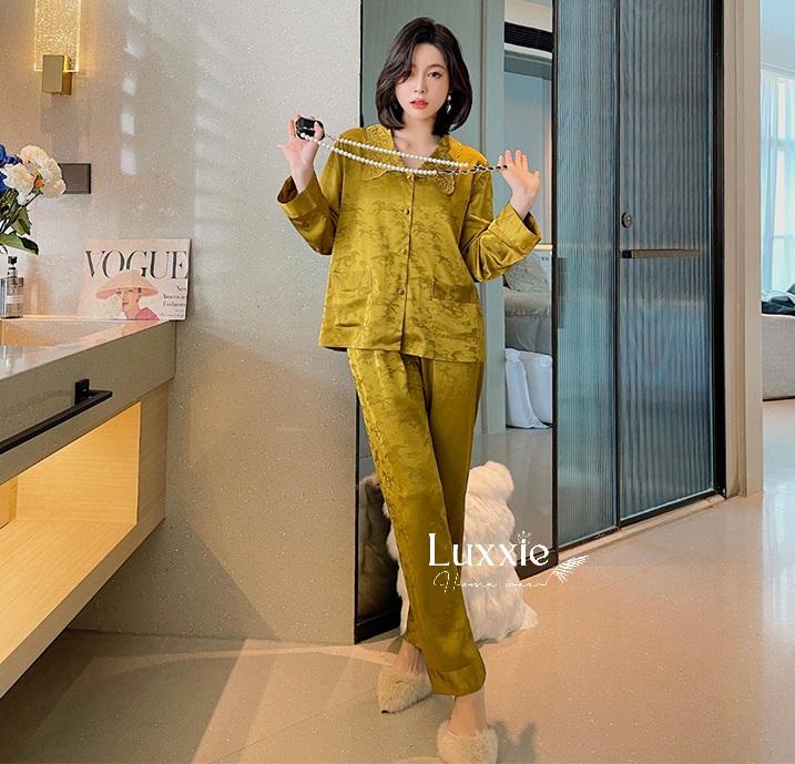 N93 Pijama lụa gấm hoàng mã_1