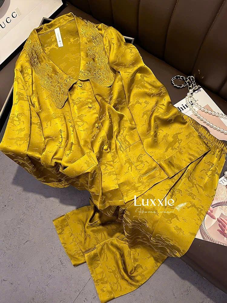 N93 Pijama lụa gấm hoàng mã_3