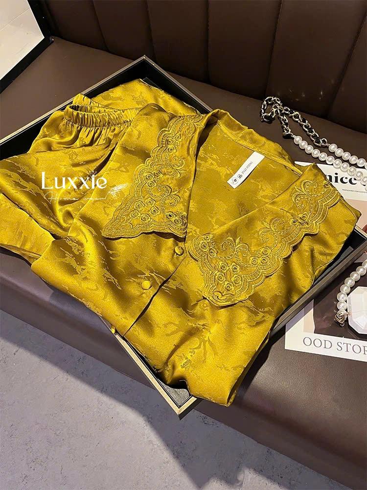 N93 Pijama lụa gấm hoàng mã_2