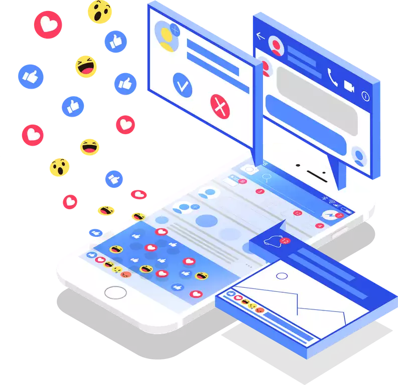 Facebook ads illustration