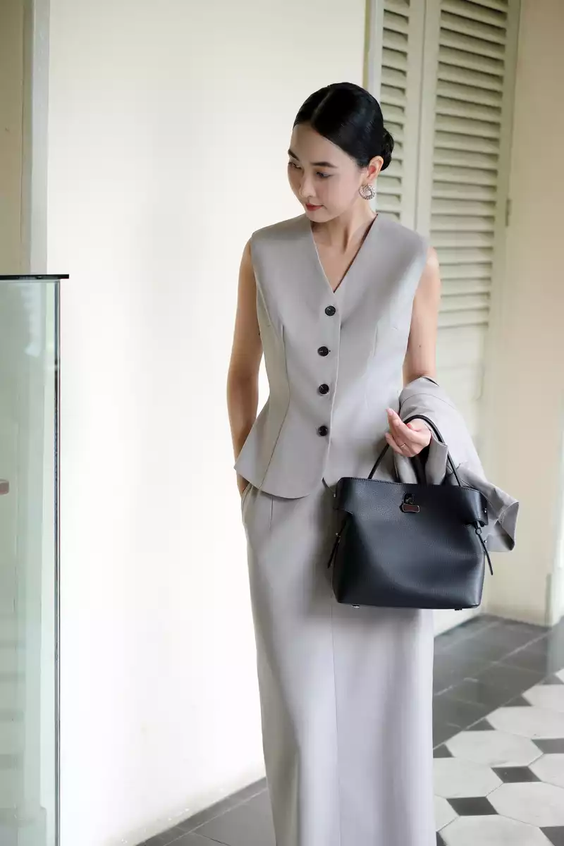 KALEI TOP - Light grey