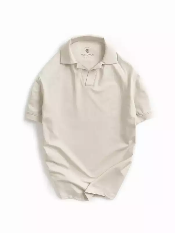 Áo Polo Nam Basic Vee vải CVC phom Regular Fit