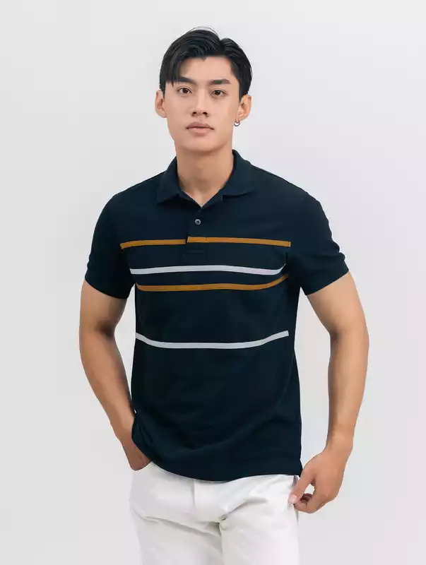 Áo Polo Nam Naga vải Uni phom Regular Fit