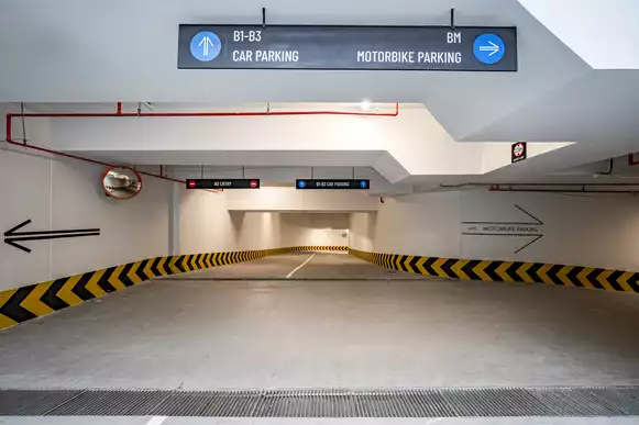 Khu vực để xe rộng rãi