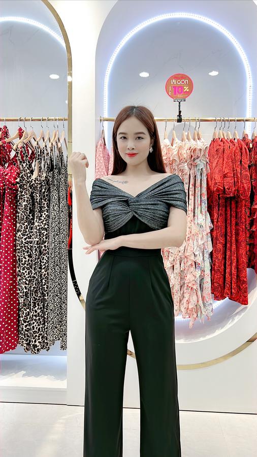 Jumpsuit dự tiệc thiết kế trễ vai