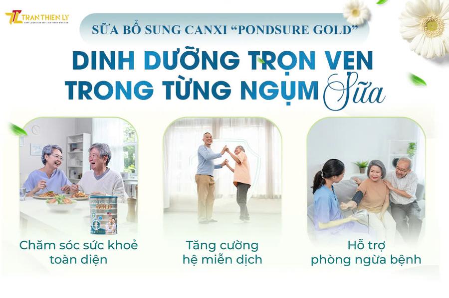 SỮA BỔ SUNG CANXI “PONDSURE GOLD” – DINH DƯỠNG TRỌN VẸN TRONG TỪNG NGỤM SỮA