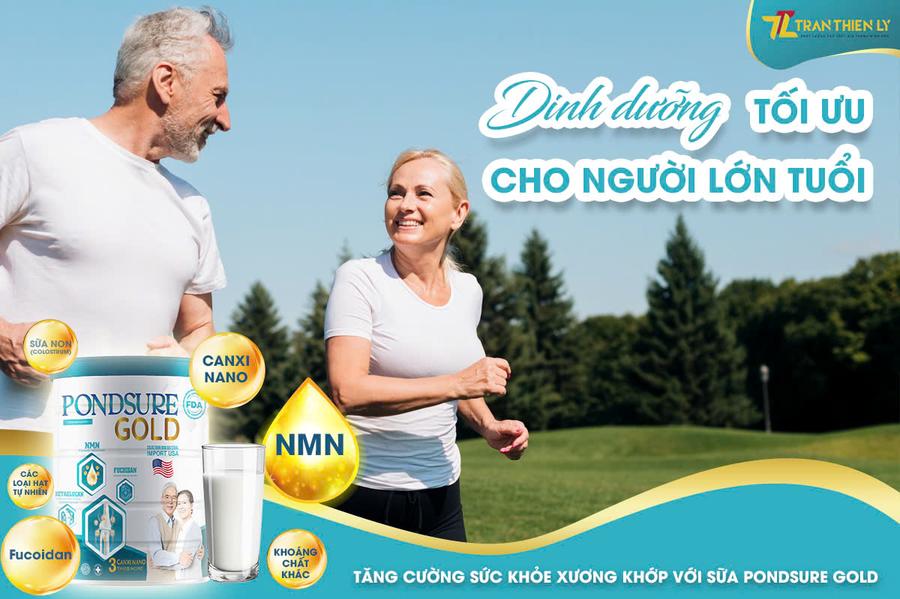 DINH DƯỠNG TỐI ƯU CHO NGƯỜI LỚN TUỔI – TĂNG CƯỜNG SỨC KHỎE XƯƠNG KHỚP VỚI SỮA PONDSURE GOLD