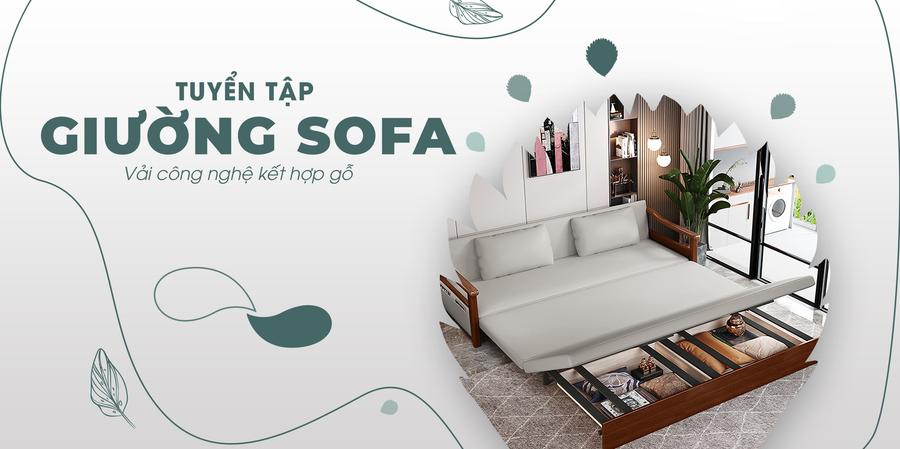 TUYỂN TẬP NHỮNG CHIẾC GIƯỜNG GẤP SOFA VẢI CÔNG NGHỆ KẾT HỢP GỖ CỰC ĐẸP CỦA CAFA HOME