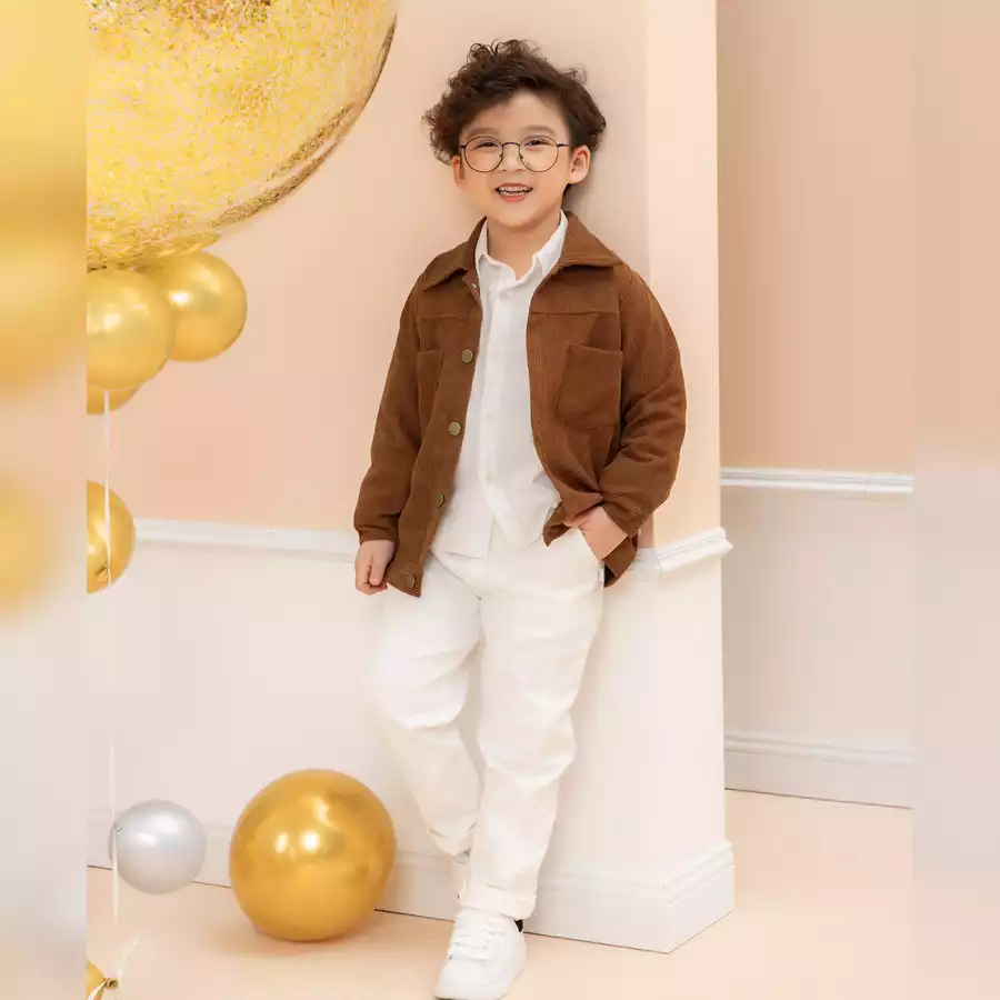 Quần kaki bé trai diễu gân