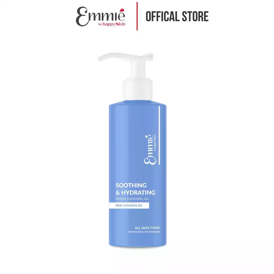 Gel rửa mặt dịu nhẹ, cấp ẩm sâu Emmie by Happy Skin Soothing & Hydrating Derma Cleansing 180ml