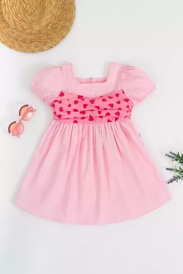 Váy cổ vuông vạt chéo thắt nơ sau