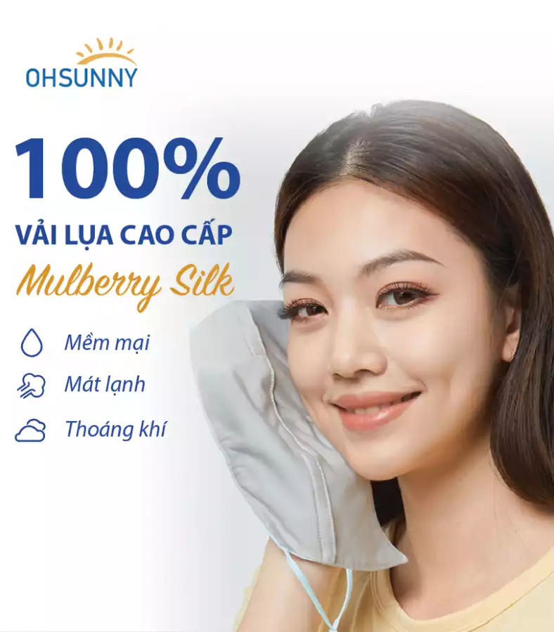 Khẩu trang chống nắng OHSUNNY UPF 50+++ màu đen