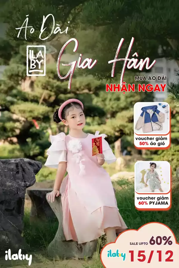 Áo dài đính hoa Oải Hương