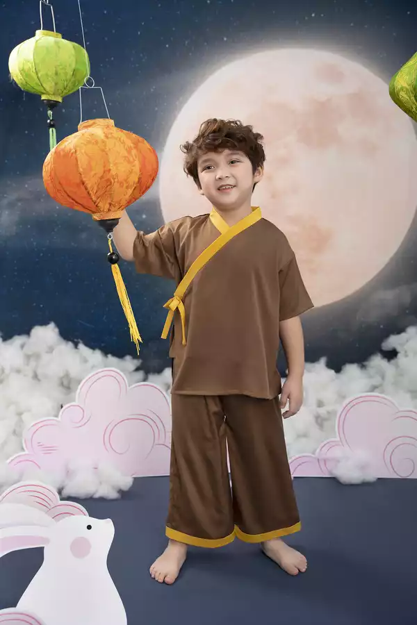 Set chú cuội áo vạt chéo