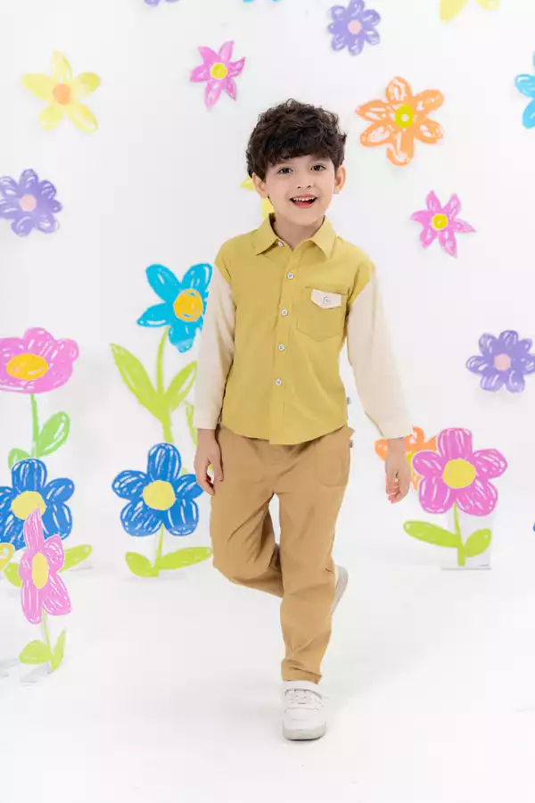 Quần kaki dài ống đứng túi ốp