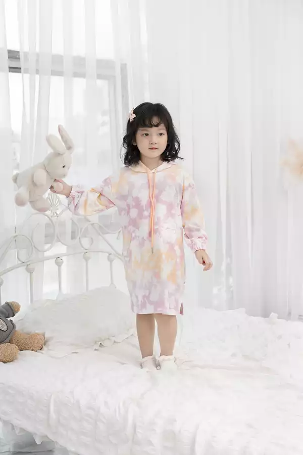 [ Outfit ấm áp ] Váy Hoodie tie-die