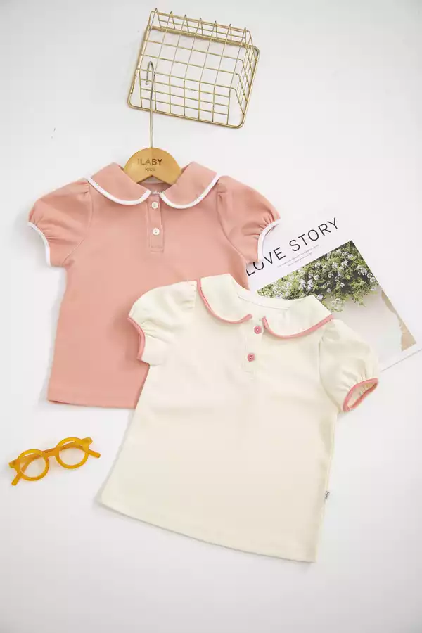 Áo polo cổ sen phối viền