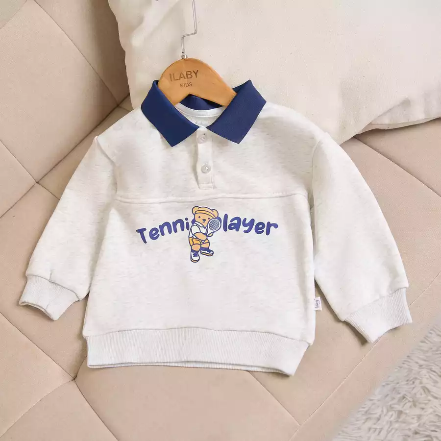 Áo nỉ phối cổ  polo phối màu