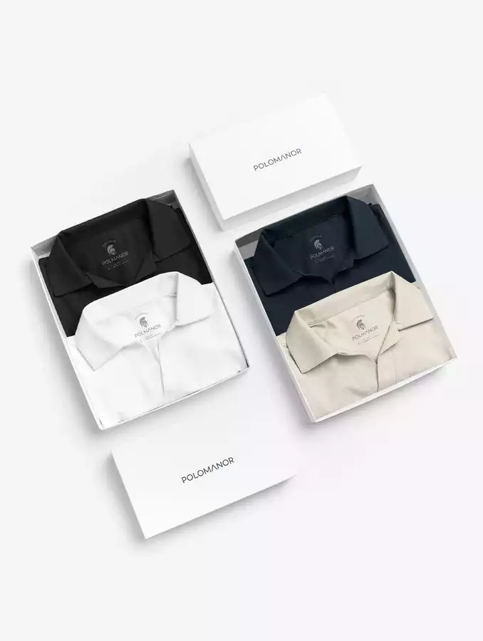  Áo Polo Nam Basic Vee vải CVC phom Regular Fit 