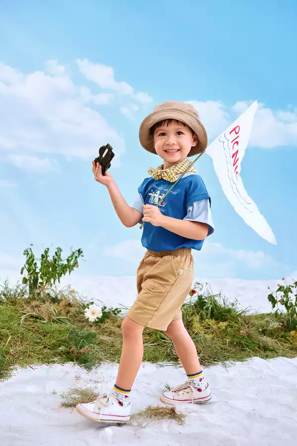 Áo cotton phối cơi vòng nách